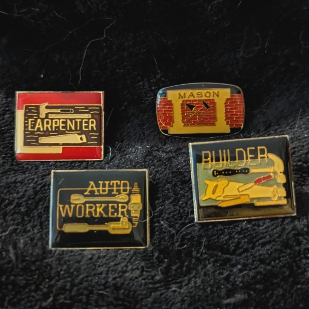 Vintage Masonry Enamel Pins